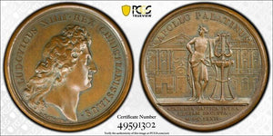 "1672" France Academy Restrike Medal PCGS MS62BN Lot#GV7756 Nice UNC! Divo-119