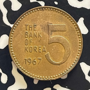 1967 Korea 5 Won Lot#T5805 Nice!