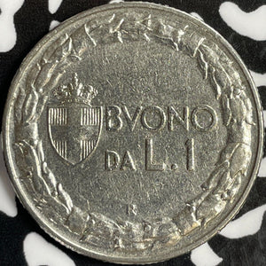 1923 Italy 1 Lira Lot#D8245