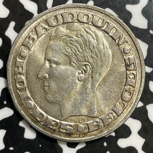 1958 Belgium 50 Francs Lot#E5516 Silver! High Grade! Beautiful!