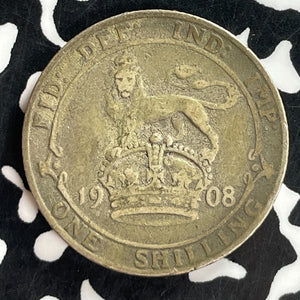 1908 Great Britain 1 Shilling Lot#T7373 Silver!