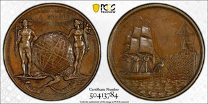 1858 France Paris Insurance Jeton PCGS AU58 Lot#G8839 Gailhouste-853