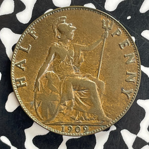 1909 Great Britain 1/2 Penny Lot#C1302
