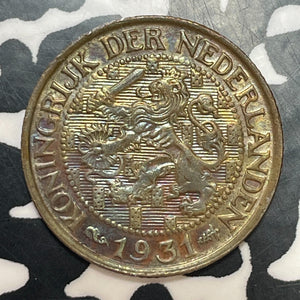 1931 Netherlands 1 Cent Lot#T2491 High Grade! Beautiful!