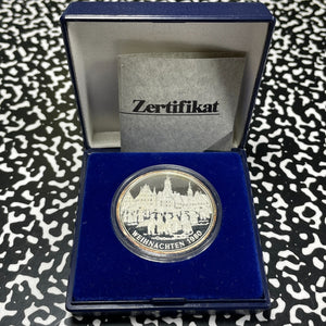 1980 Germany "Weinhachten" Christmas Medal Lot#B2424 Silver! Proof! W/ Box & COA