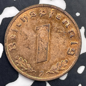 1939-F Germany 1 Pfennig Lot#C1330 High Grade! Beautiful!