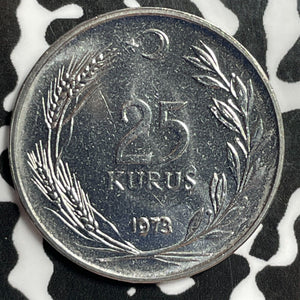 1973 Turkey 25 Kurus Lot#E4071 High Grade! Beautiful!