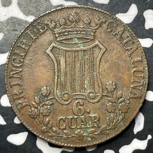 1846 Spain Catalonia 6 Quartos Lot#MK340