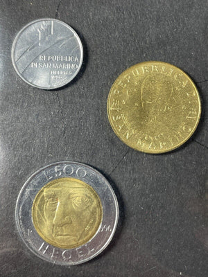 (1974-1996) San Marino 10x Coin Souvenir Mint Set Lot#B1948 With Case