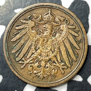 1898-E Germany 1 Pfennig Lot#E9017 Better Date