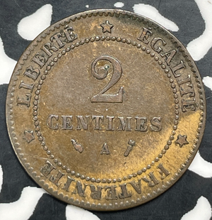 1889-A France 2 Centimes Lot#C0328