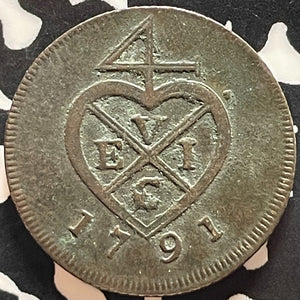 1791 India Bombay Presidency 1/2 Pice Lot#JM9312