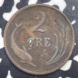 1880 Denmark 2 Ore Lot#C1449