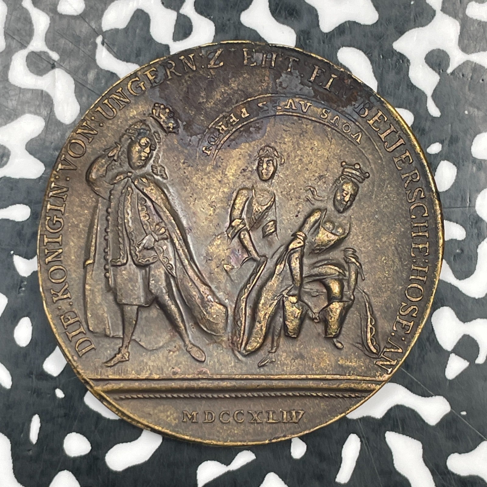 1742 Austrian Netherlands Maria Theresa Humiliation Satirical Medal Lot#JM2346
