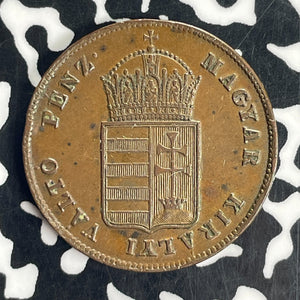 1848 Hungary 1 Krajczar Lot#T8468 Nice!