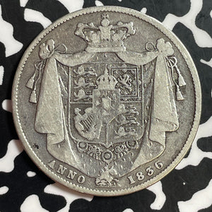 1836 Great Britain 1/2 Crown Half Crown Lot#T1327 Silver!