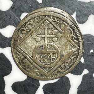 1696-F Germany Wurzburg 1/84 Gulden Lot#T6453 Silver! Scarce!