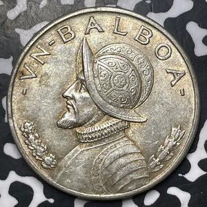 1934 Panama 1 Balboa Lot#JM8299 Large Silver! Nice!