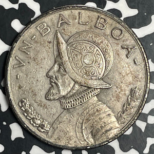 1931 Panama 1 Balboa Lot#T0799 Large Silver Coin!