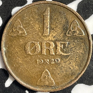 1929 Norway 1 Ore Lot#D9351