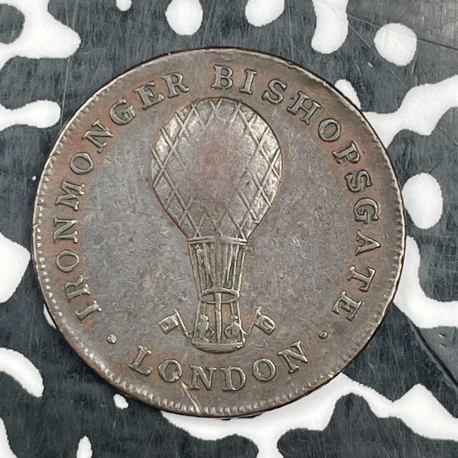 (1840's) Great Britain Isaac Earlysman Ironmonger Farthing Token Lot#N0964