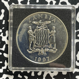 1997 Zambia 100 Kwacha Lot#OV1624 High Grade! Beautiful! Elephant, In Plastic
