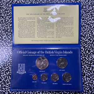 1978 British Virgin Islands 6x Coin Mint Set Lot#B2050 With Case & C.O.A.