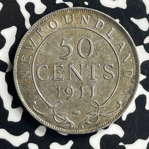 1911 Newfoundland 50 Cents Lot#JM9659 Silver! Nice!