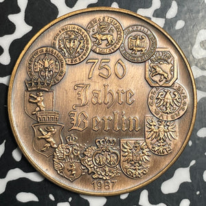1987 Germany Berlin 750th Anniversary Medal  Lot#T2731 40mm