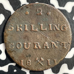 1811 Norway 2 Skilling Lot#T1044