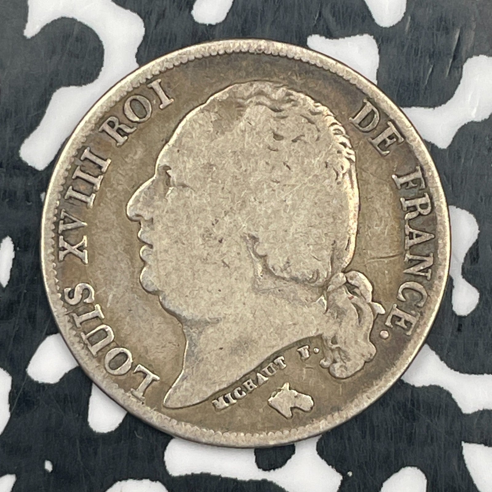 1823-A France 1 Franc Lot#N3146 Silver! Low Mintage