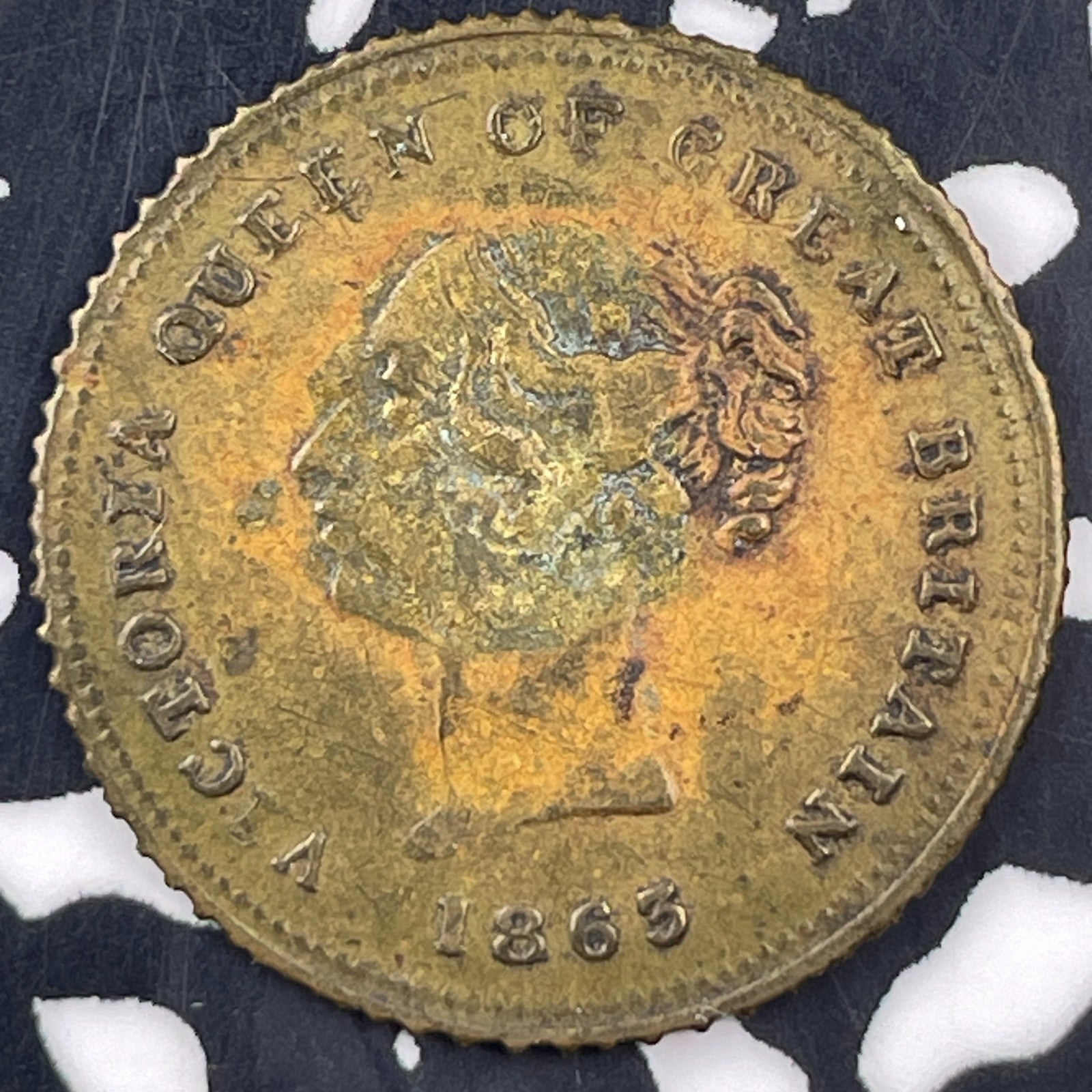 1863 Great Britain Prince of Wales 1/2 Sovereign Token Lot#F1915