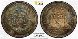 1818 France Lyon Labor Court Jeton PCGS MS63 Lot#G1015 Silver! Beautiful Toning!