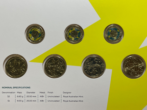2022 Australia Commonwealth Games 7x Coin Mint Set Lot#B2635 With Case