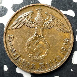 1936-D Germany 2 Pfennig Lot#E8964