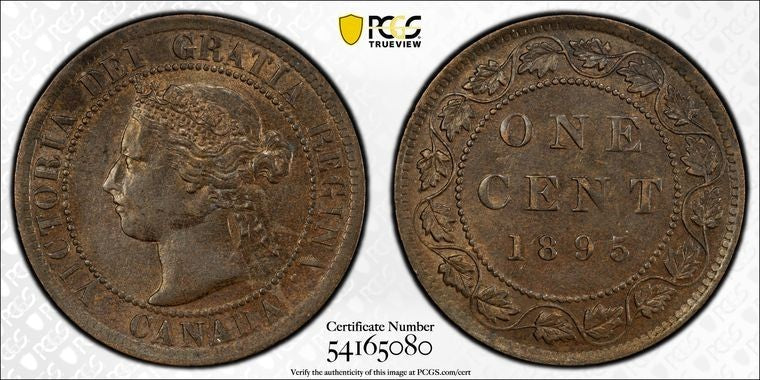 1895 Canada Large Cent PCGS MS62BN Lot#G2148 Nice UNC!