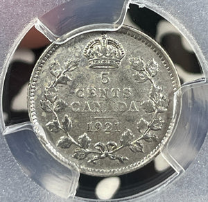 1921 Canada 5 Cents PCGS Cleaned-VF Details Lot#G9974 Silver! ~400 Known