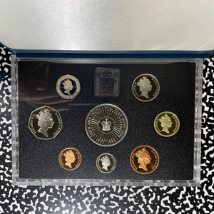 1993 Great Britain 8x Coin Proof Set Lot#B2672 With Case & C.O.A.