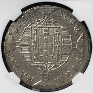 1819-R Brazil 960 Reis NGC Cleaned-AU Details Lot#G8806 Large Silver!