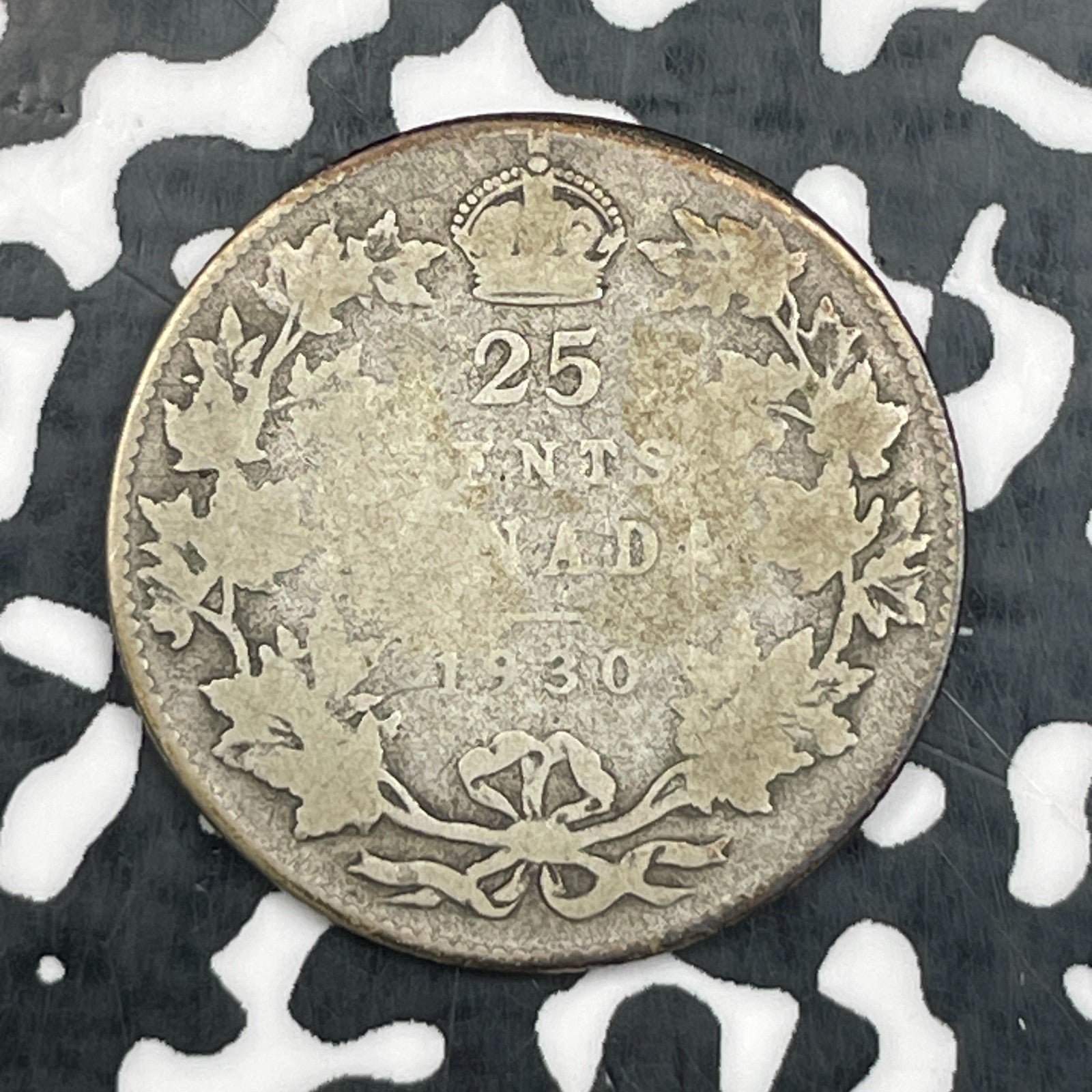 1930 Canada 25 Cents Lot#N2144 Silver!