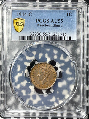 1944-C Newfoundland Small Cent PCGS AU55 Lot#G9272 Better Date