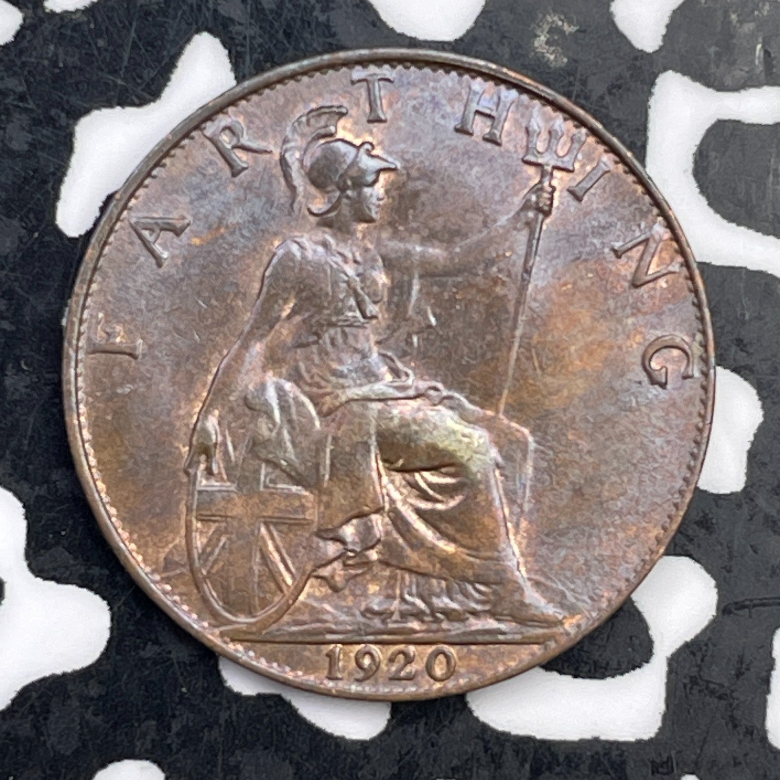 1920 Great Britain 1 Farthing Lot#F3392 High Grade! Beautiful!