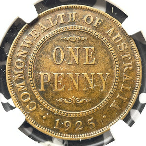 1925 Australia 1 Penny NGC VF30BN Lot#G7249