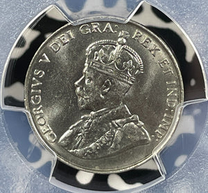 1922 Canada 5 Cents PCGS MS64 Lot#G042 Choice UNC! Near 'S' Variety