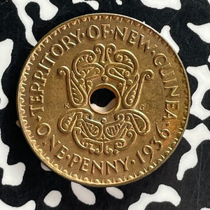 1936 New Guinea 1 Penny Lot#T7337 High Grade! Beautiful!