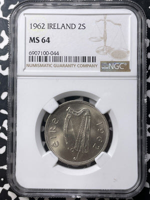 1962 Ireland 1 Florin NGC MS64 Lot#G8914 Choice UNC!