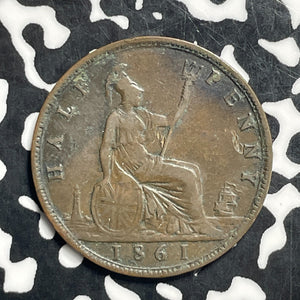 1861 Great Britain 1/2 Penny Half Penny Lot#C0523