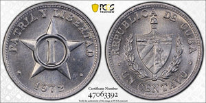 1972 Caribbean 1 Centavo PCGS MS66 Lot#G9064 Gem BU! Solo Top Graded!