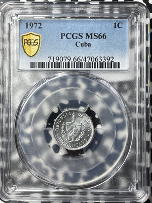 1972 Caribbean 1 Centavo PCGS MS66 Lot#G9064 Gem BU! Solo Top Graded!