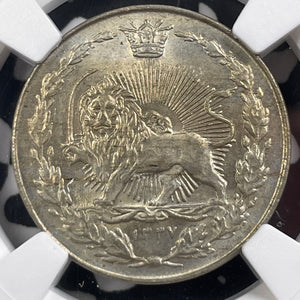 AH 1337 (1918) 100 Dinar NGC MS65 Lot#G9558 Silver! Top Graded!